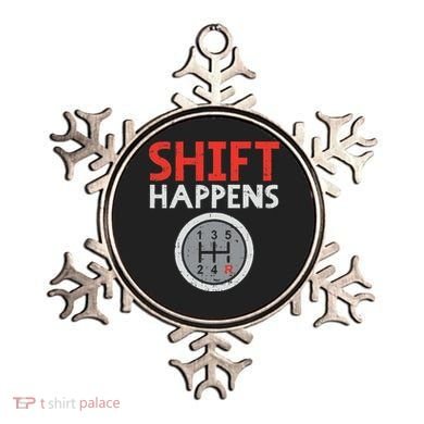 Shift Happens Funny Car Gear Pun Race Driver Racing Gift Ornament
