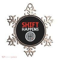 Shift Happens Funny Car Gear Pun Race Driver Racing Gift Ornament thumb 0