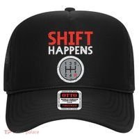 Shift Happens Funny Car Gear Pun Race Driver Racing Gift Hat thumb 0