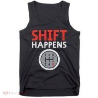 Shift Happens Funny Car Gear Pun Race Driver Racing Gift Tank Top thumb 0