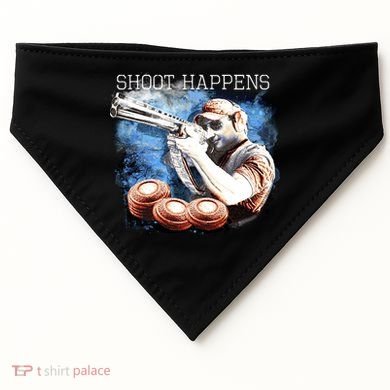 Shoot Happens Funny Trap Shooting USA-Made Doggie Bandana