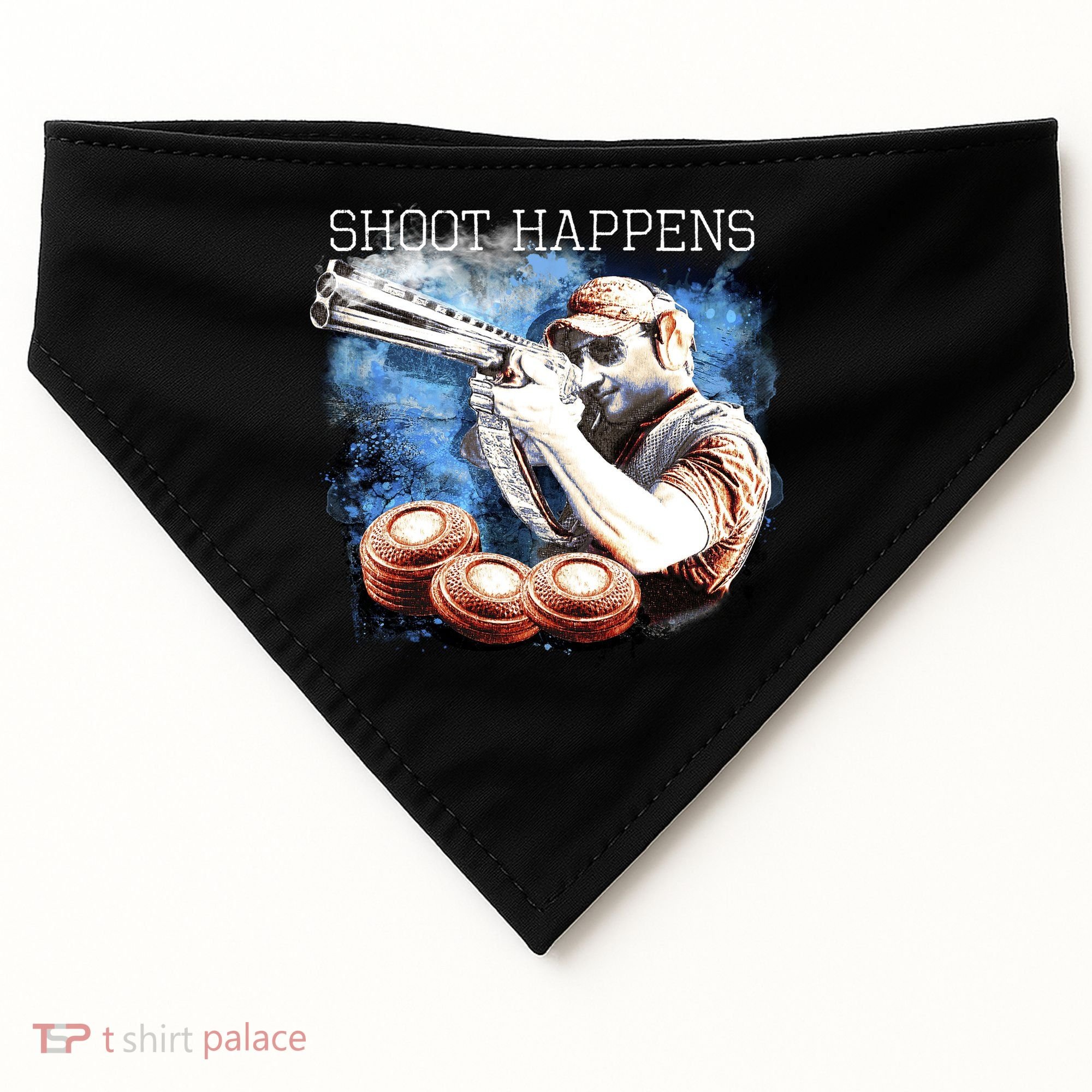 Shoot Happens Funny Trap Shooting USA-Made Doggie Bandana