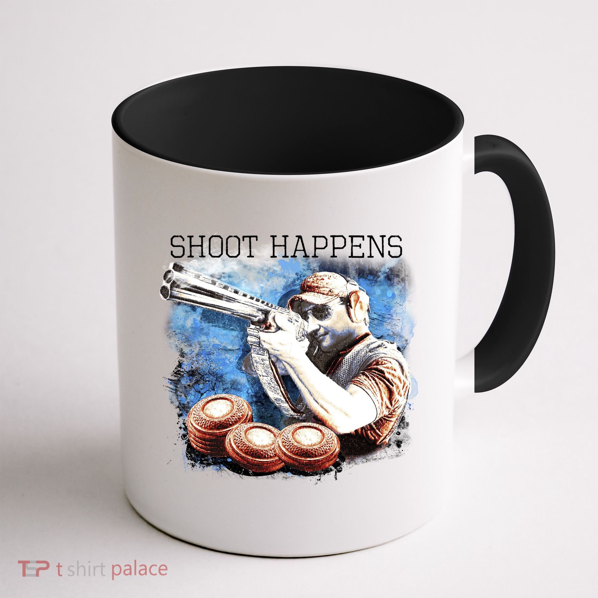 Shoot Happens Funny Trap Shooting Coffee Mug