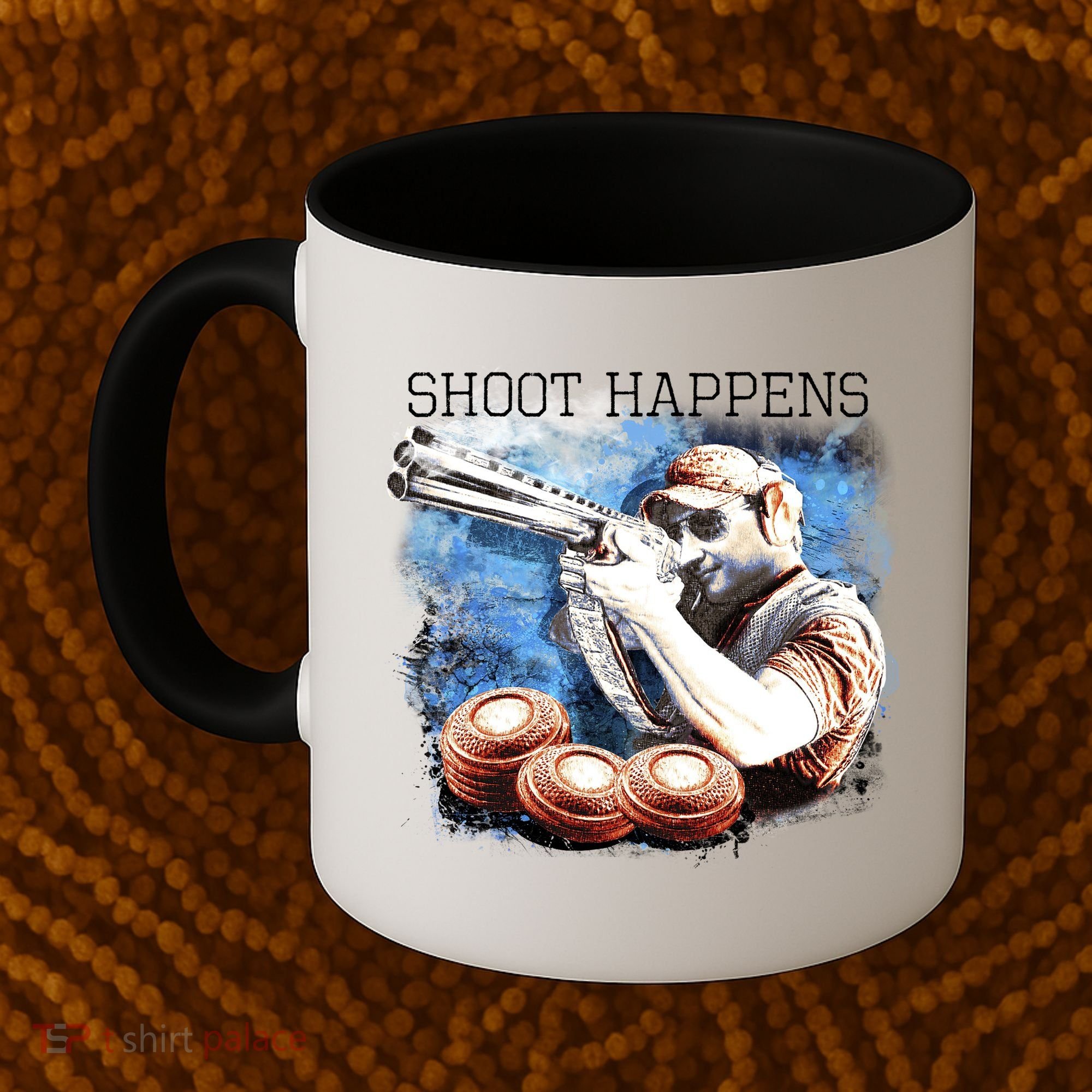 Shoot Happens Funny Trap Shooting Coffee Mug