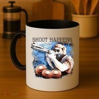 Shoot Happens Funny Trap Shooting Coffee Mug thumb 4