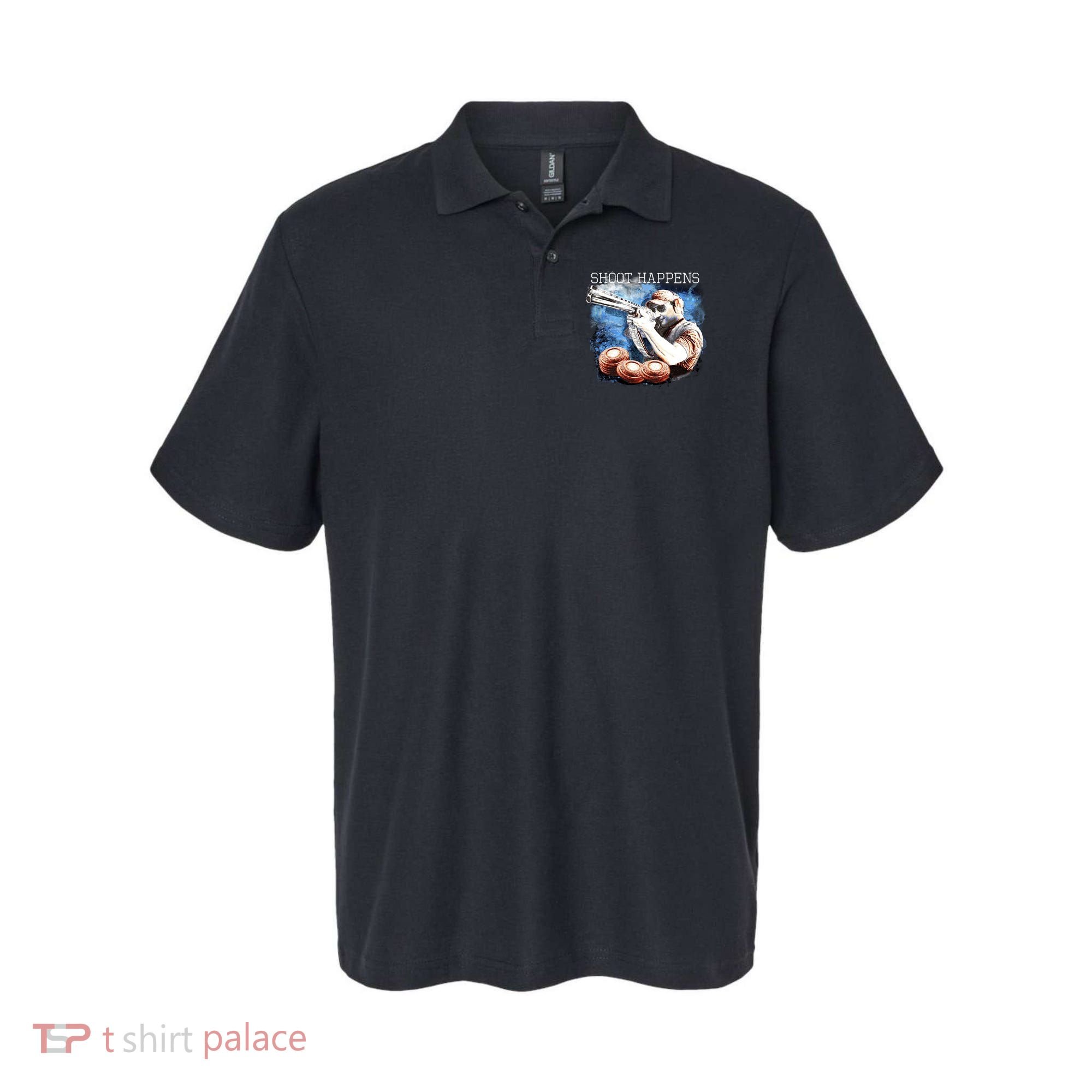 Shoot Happens Funny Trap Shooting Polo