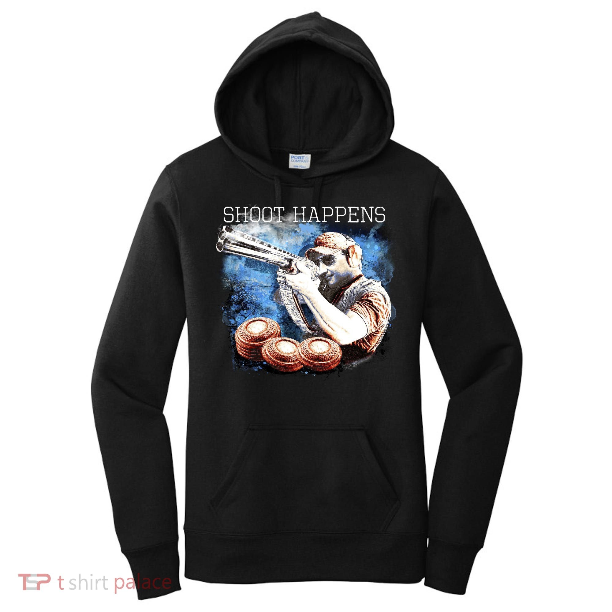 Shoot Happens Funny Trap Shooting Women's Hoodie