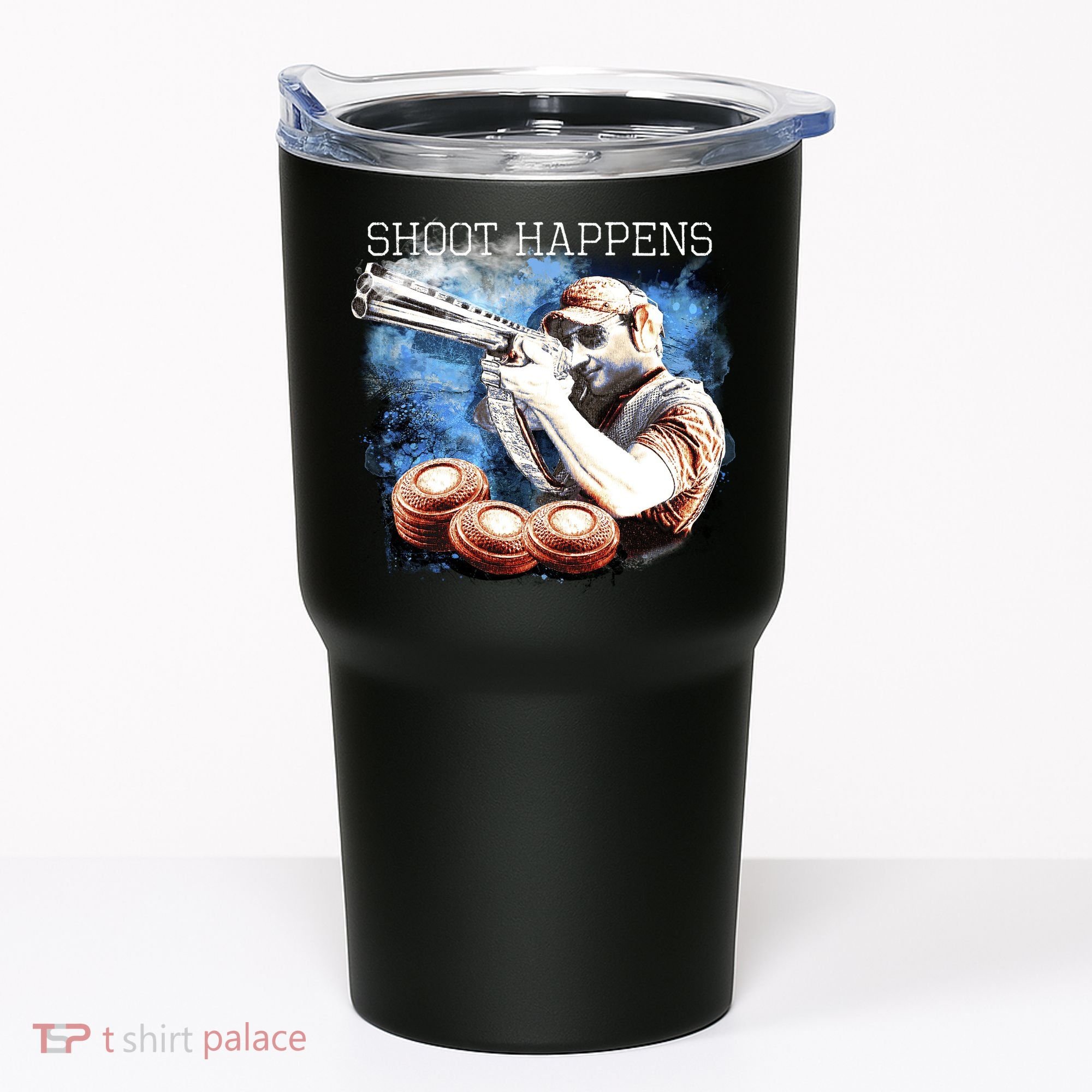 Shoot Happens Funny Trap Shooting Tumbler