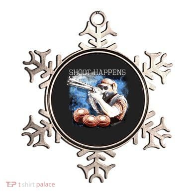 Shoot Happens Funny Trap Shooting Ornament