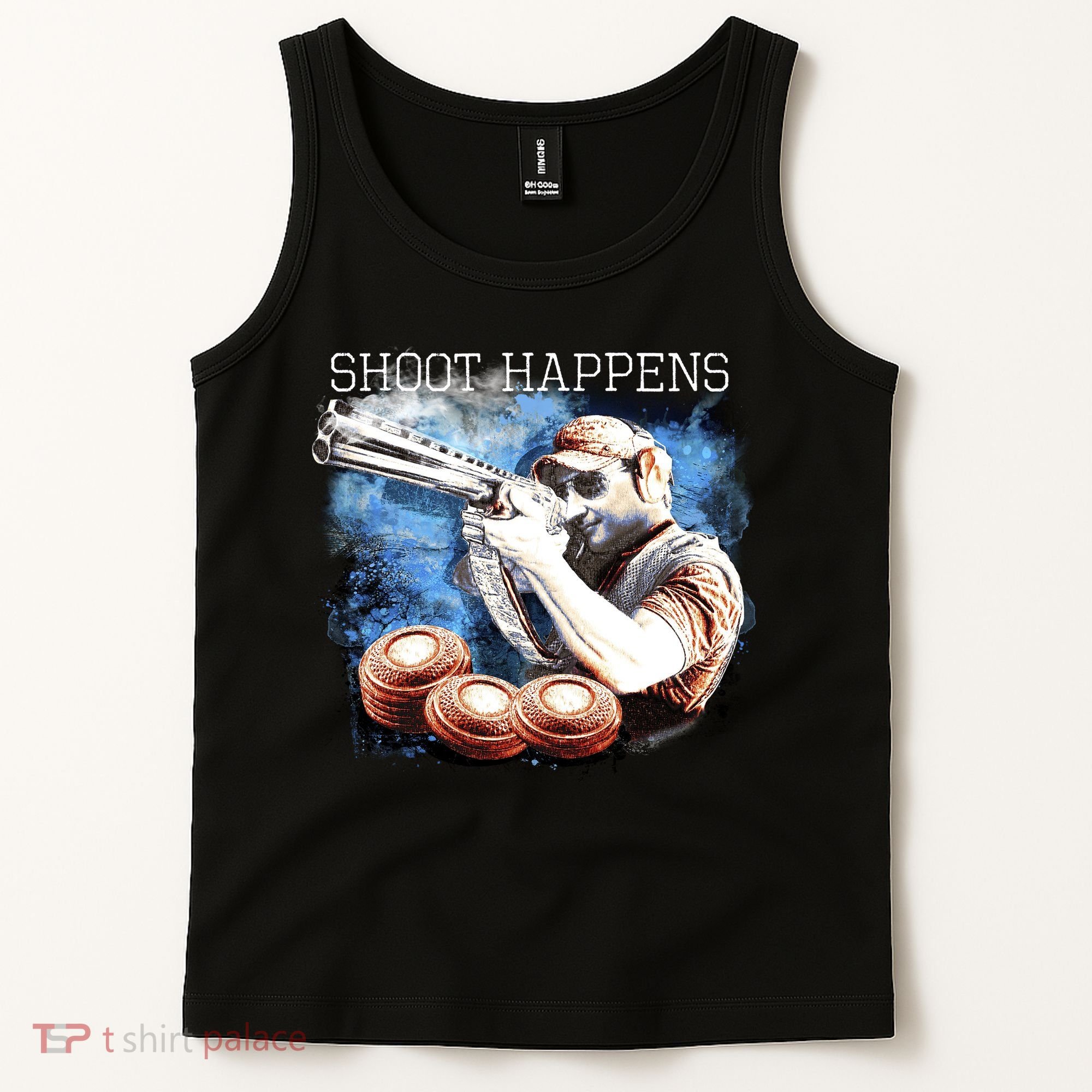 Shoot Happens Funny Trap Shooting Tank Top