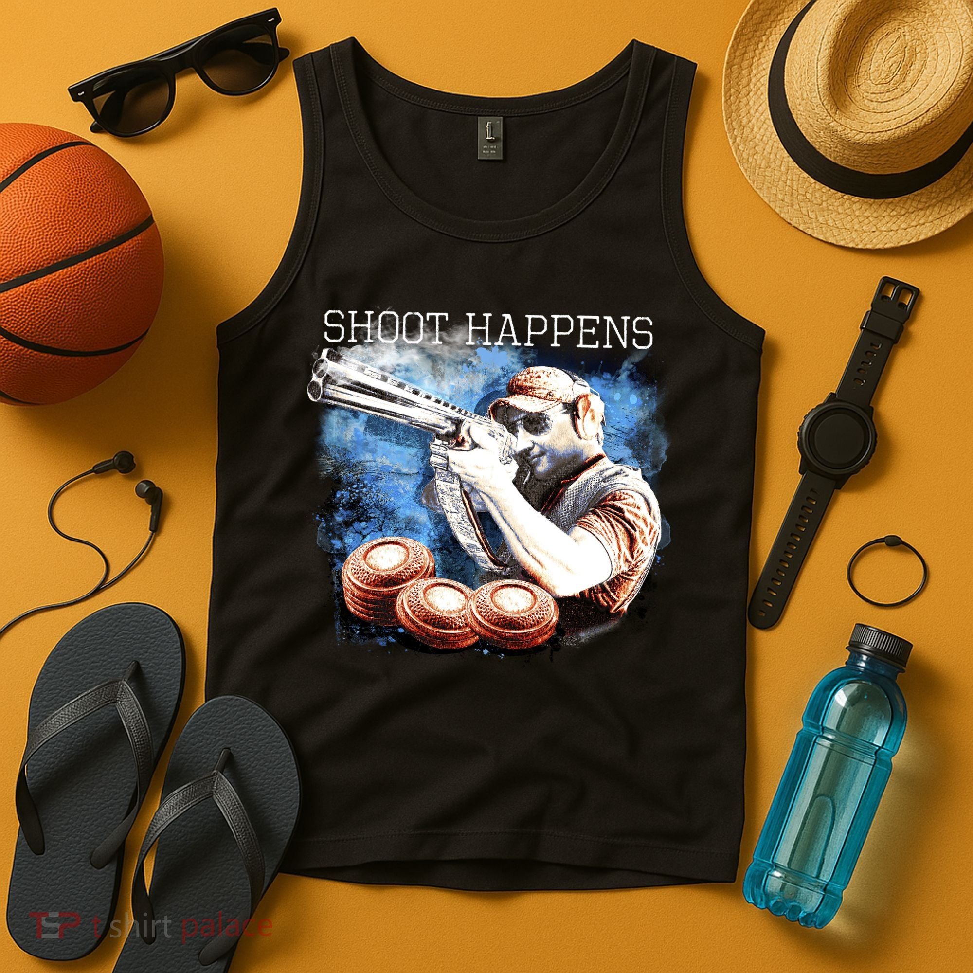 Shoot Happens Funny Trap Shooting Tank Top