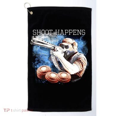 Shoot Happens Funny Trap Shooting Golf Towel