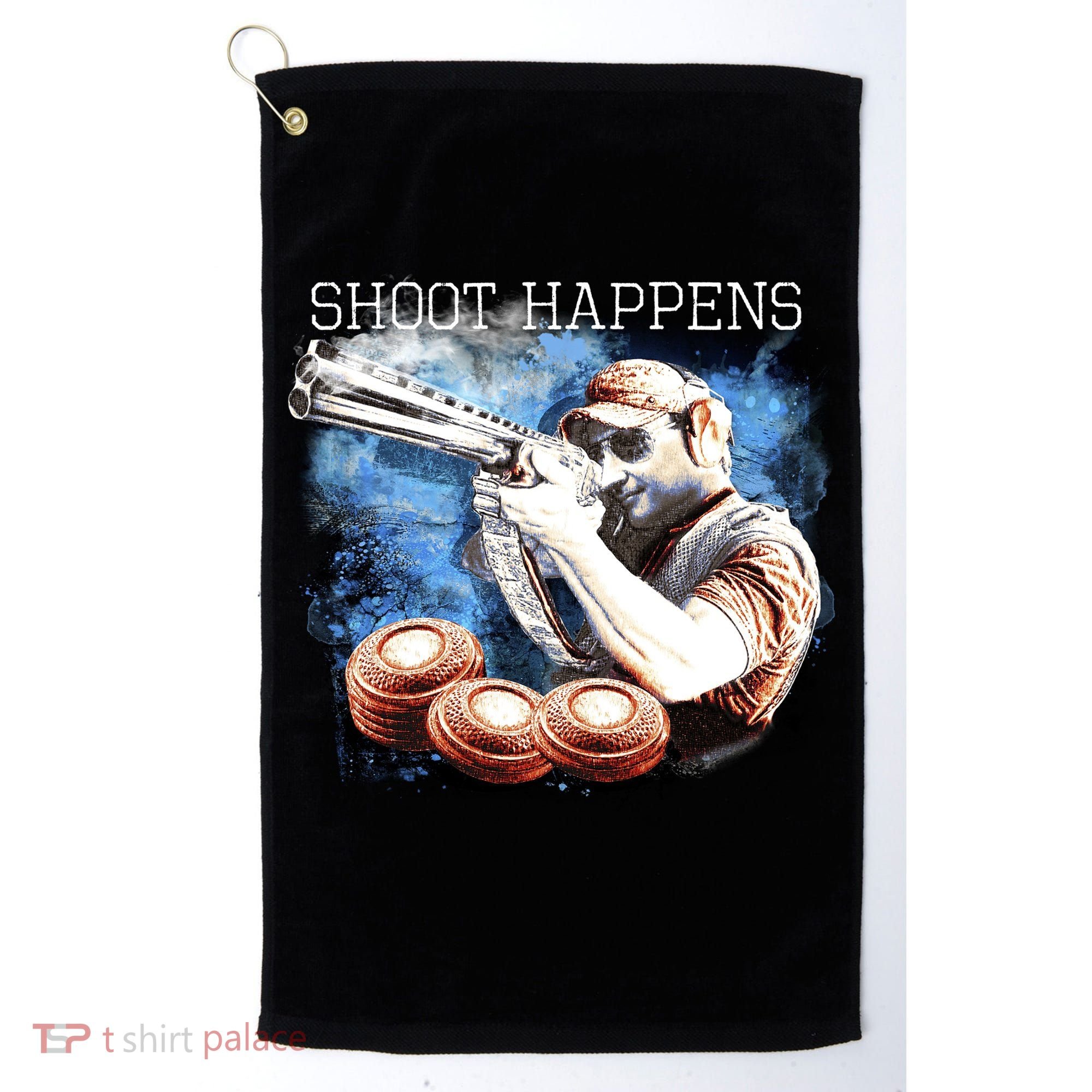 Shoot Happens Funny Trap Shooting Golf Towel
