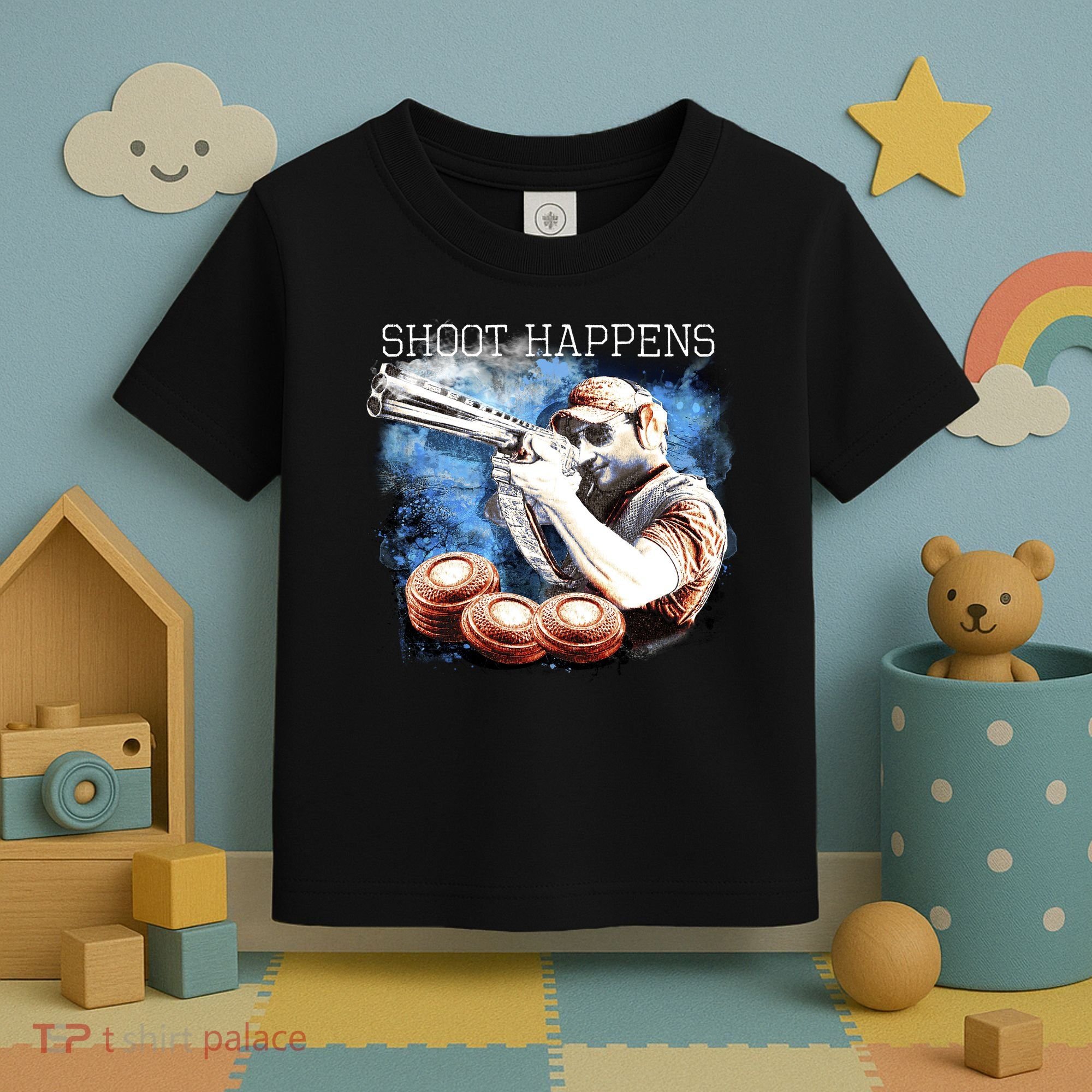 Shoot Happens Funny Trap Shooting Toddler T-Shirt