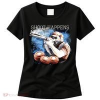 Shoot Happens Funny Trap Shooting Women's T-Shirt thumb 0