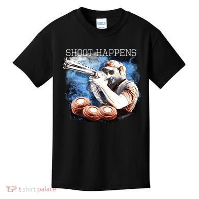 Shoot Happens Funny Trap Shooting Kids T-Shirt