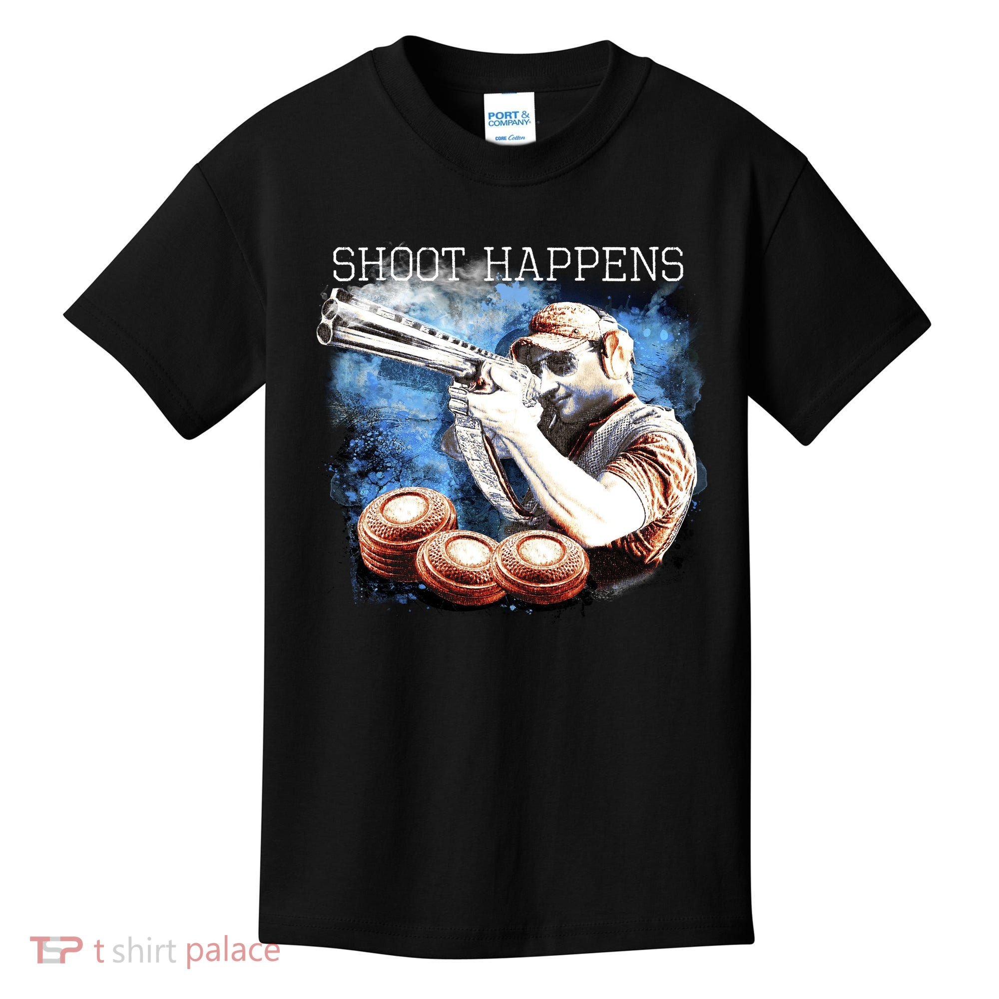 Shoot Happens Funny Trap Shooting Kids T-Shirt