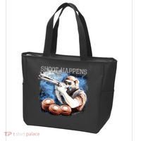 Shoot Happens Funny Trap Shooting Tote Bag thumb 3