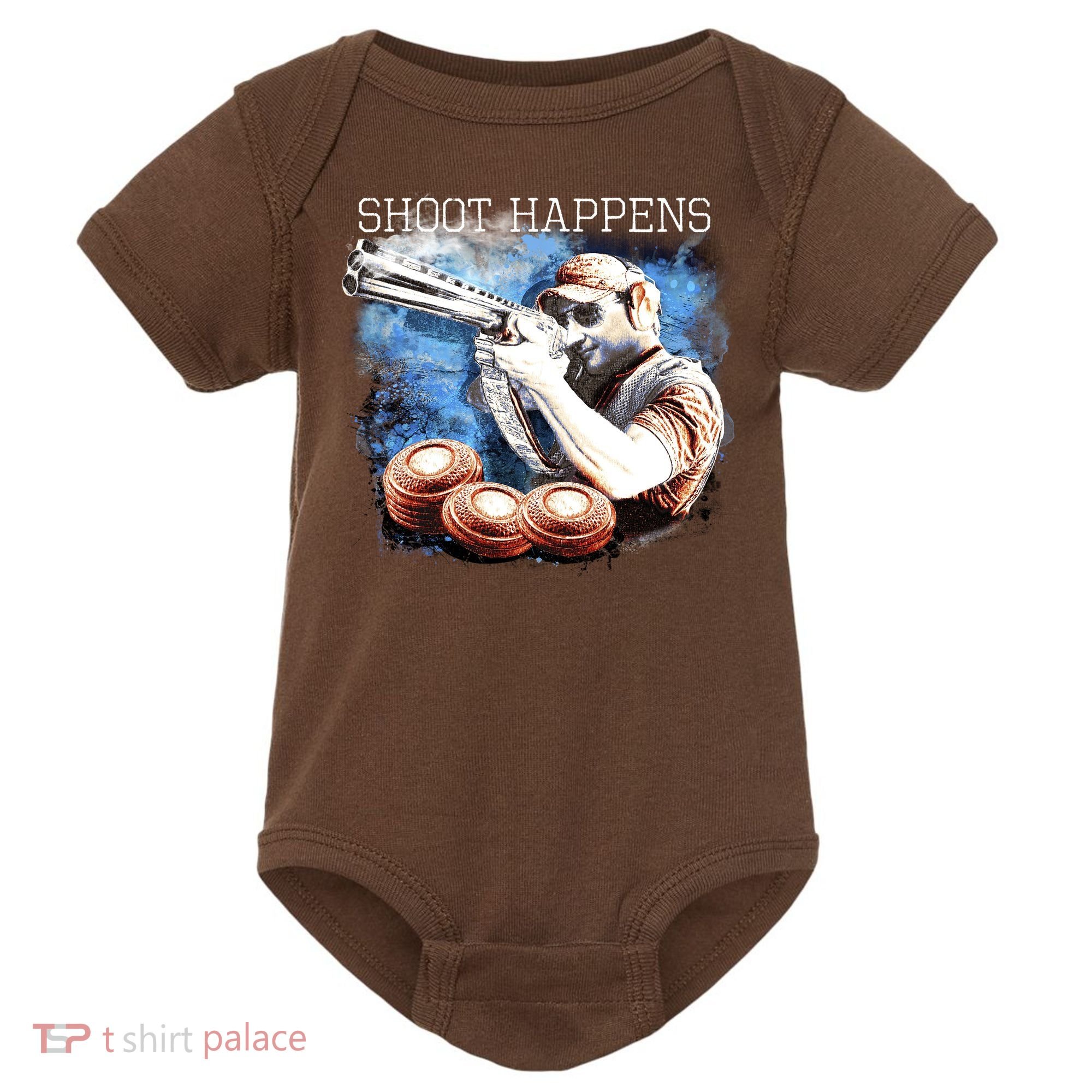Shoot Happens Funny Trap Shooting Baby Bodysuit