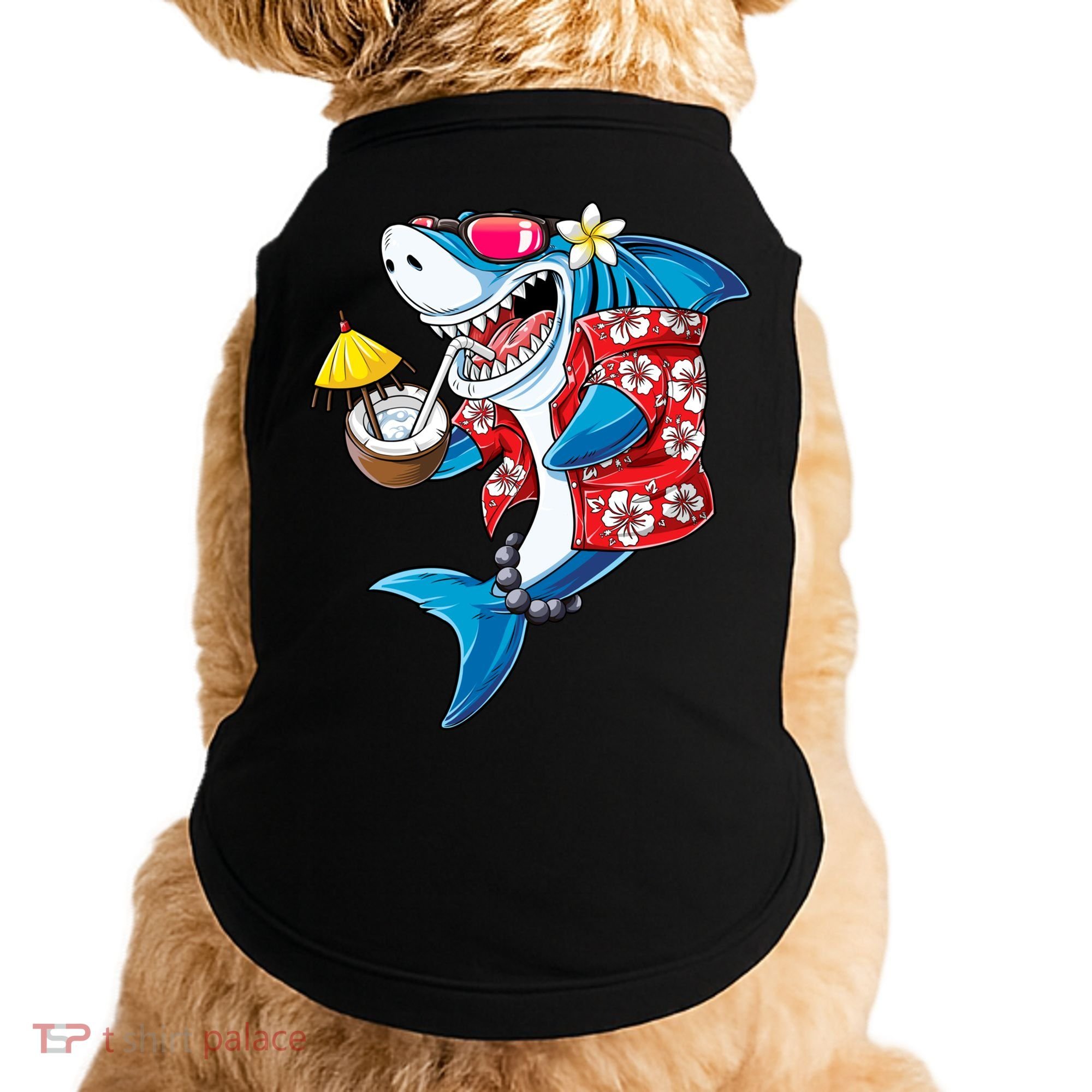 Shark Hawaiian Funny Aloha Hawaii Beach Jawsome Funny Gift Cool Gift Doggie Tank