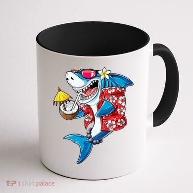 Shark Hawaiian Funny Aloha Hawaii Beach Jawsome Funny Gift Cool Gift Coffee Mug back