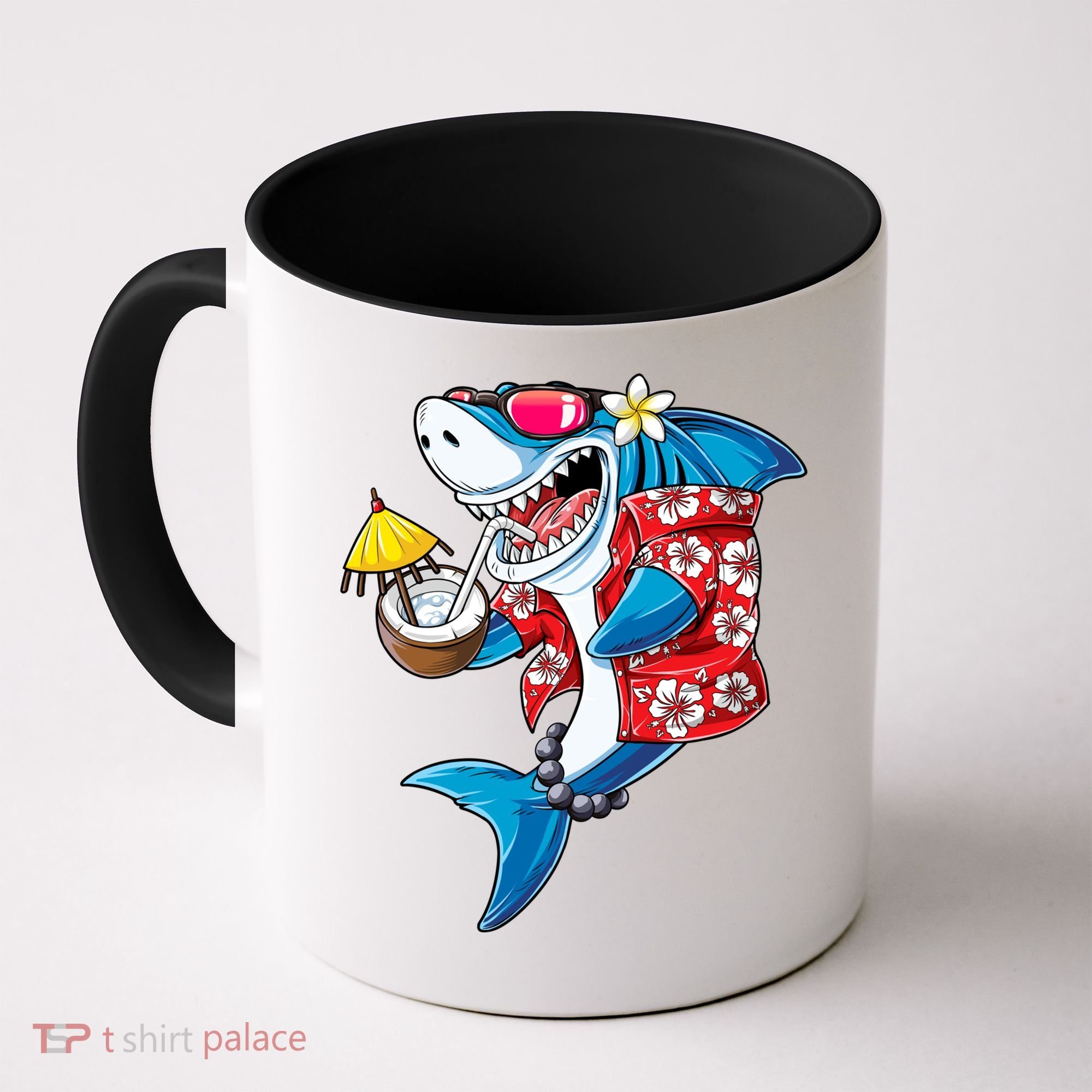 Shark Hawaiian Funny Aloha Hawaii Beach Jawsome Funny Gift Cool Gift Coffee Mug