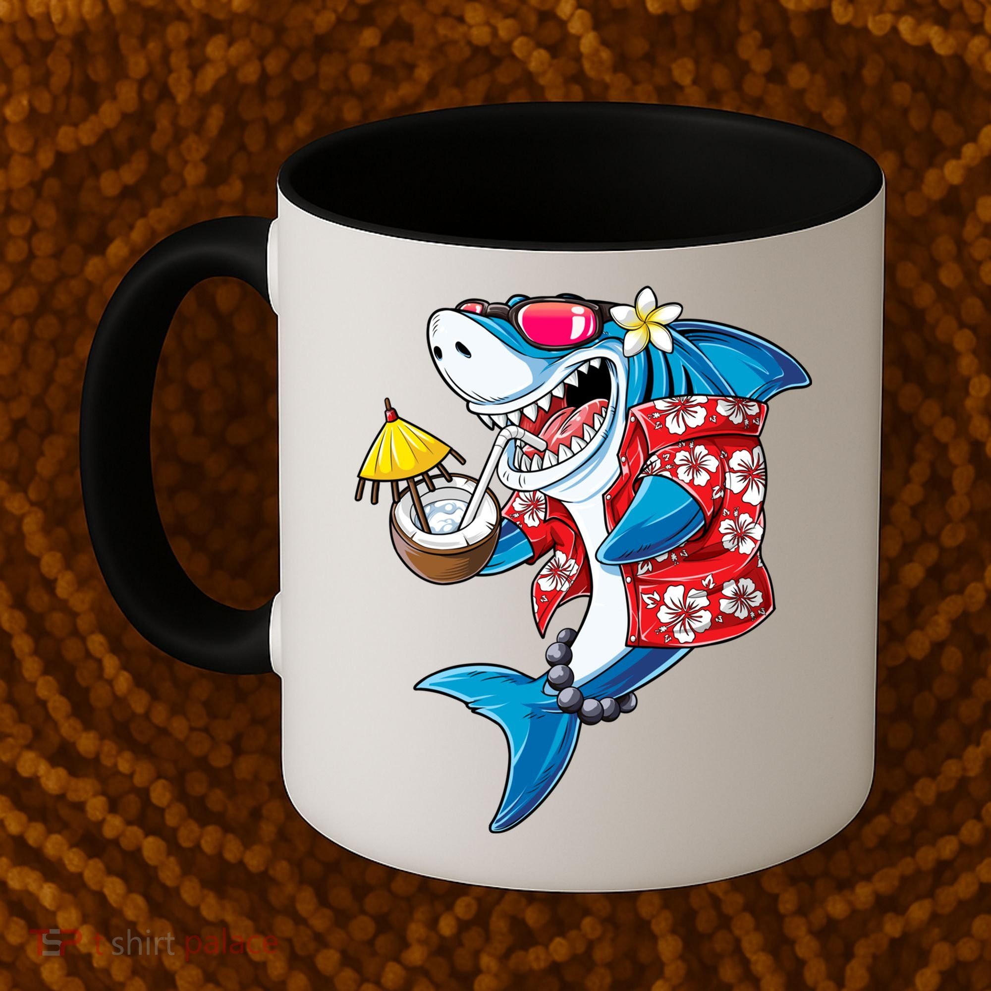 Shark Hawaiian Funny Aloha Hawaii Beach Jawsome Funny Gift Cool Gift Coffee Mug