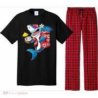 Shark Hawaiian Funny Aloha Hawaii Beach Jawsome Funny Gift Cool Gift Pajama Set thumb 0