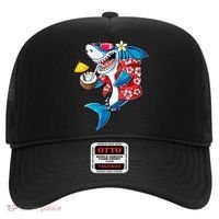 Shark Hawaiian Funny Aloha Hawaii Beach Jawsome Funny Gift Cool Gift Hat thumb 0