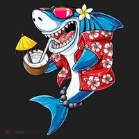 Shark Hawaiian Funny Aloha Hawaii Beach Jawsome Funny Gift Cool Gift Hat thumb 2