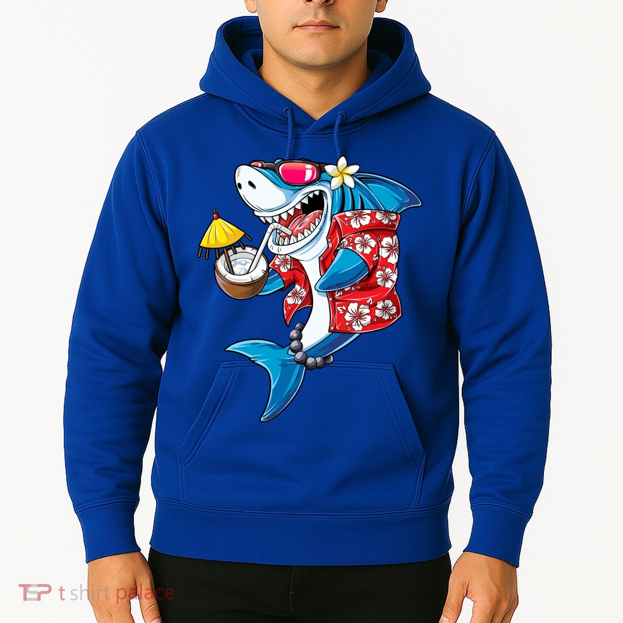 Shark Hawaiian Funny Aloha Hawaii Beach Jawsome Funny Gift Cool Gift Hoodie