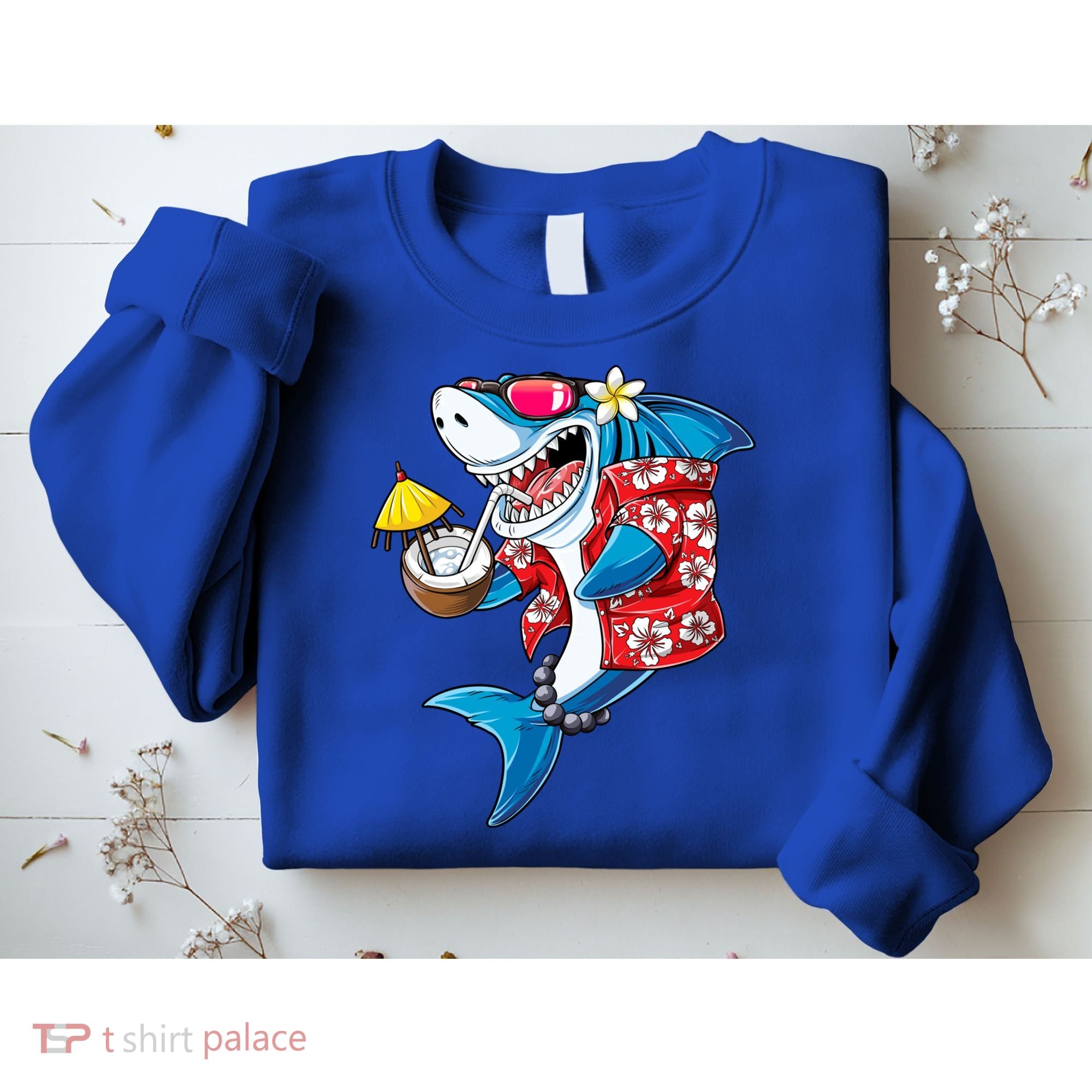 Shark Hawaiian Funny Aloha Hawaii Beach Jawsome Funny Gift Cool Gift Sweatshirt