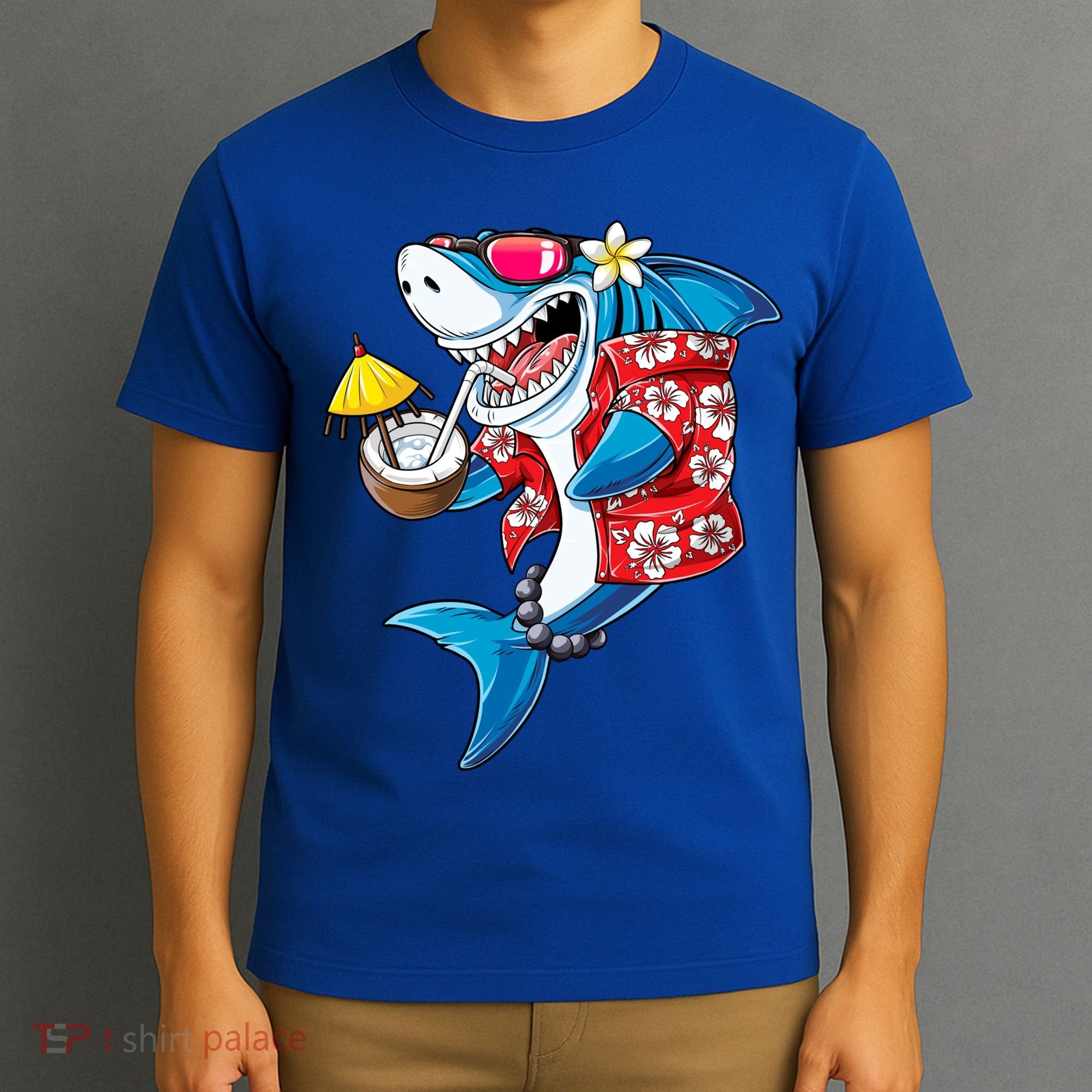 Shark Hawaiian Funny Aloha Hawaii Beach Jawsome Funny Gift Cool Gift T-Shirt