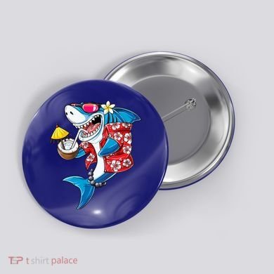 Shark Hawaiian Funny Aloha Hawaii Beach Jawsome Funny Gift Cool Gift Button