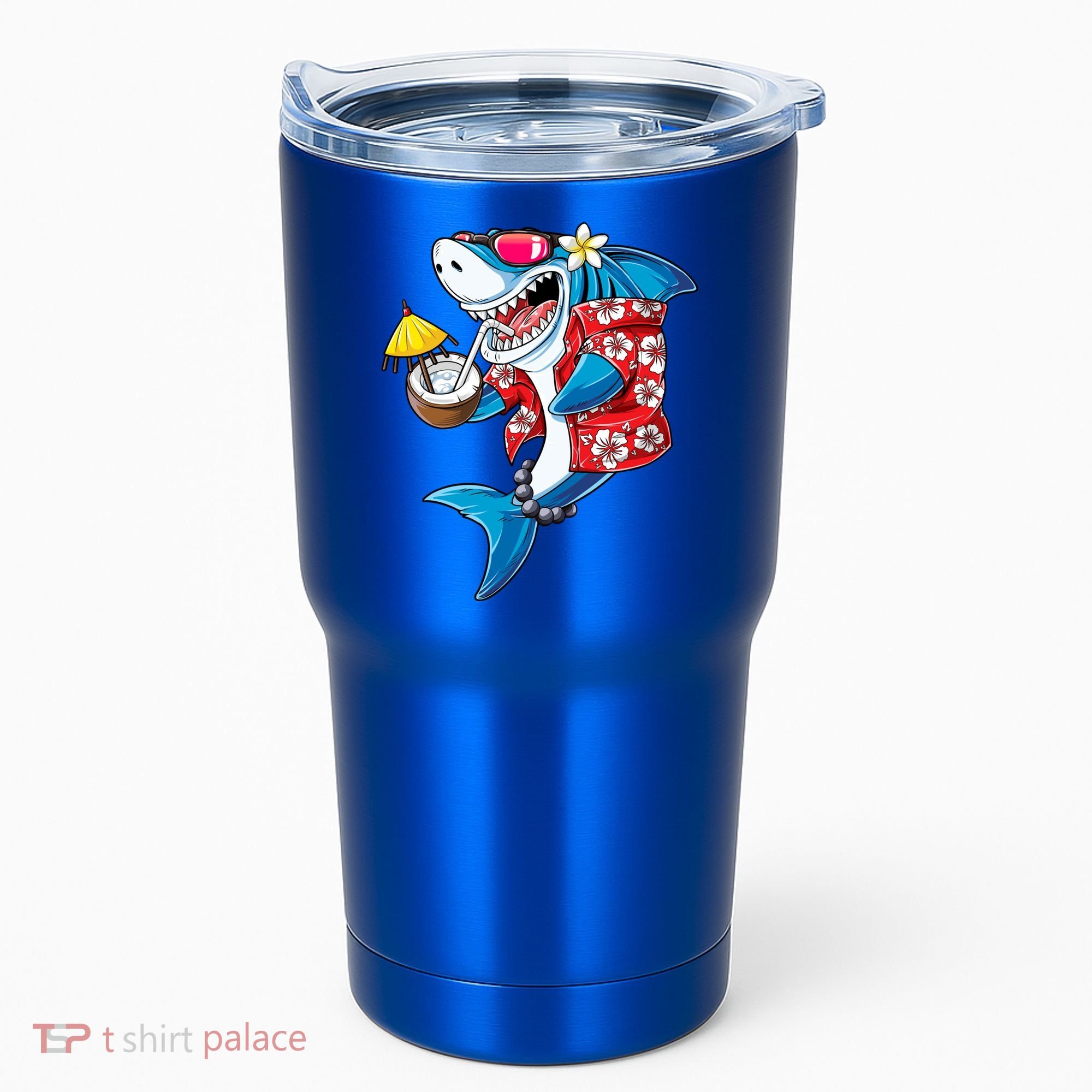 Shark Hawaiian Funny Aloha Hawaii Beach Jawsome Funny Gift Cool Gift Tumbler