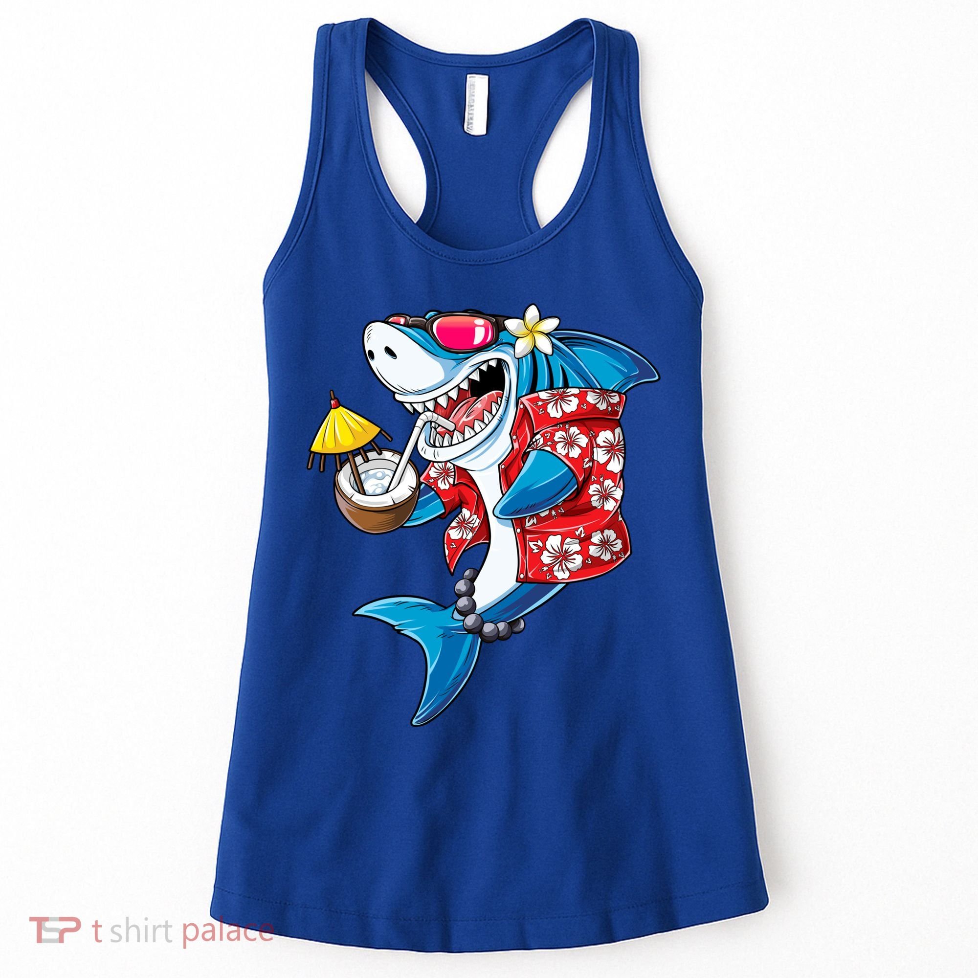 Shark Hawaiian Funny Aloha Hawaii Beach Jawsome Funny Gift Cool Gift Women's Tank Top