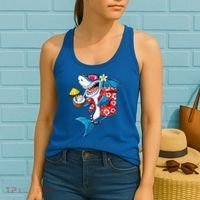 Shark Hawaiian Funny Aloha Hawaii Beach Jawsome Funny Gift Cool Gift Women's Tank Top thumb 2