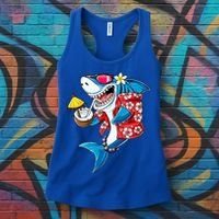 Shark Hawaiian Funny Aloha Hawaii Beach Jawsome Funny Gift Cool Gift Women's Tank Top thumb 3