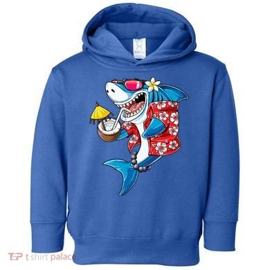 Shark Hawaiian Funny Aloha Hawaii Beach Jawsome Funny Gift Cool Gift Toddler Hoodie