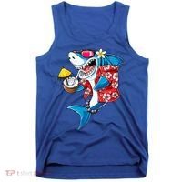 Shark Hawaiian Funny Aloha Hawaii Beach Jawsome Funny Gift Cool Gift Tank Top thumb 0