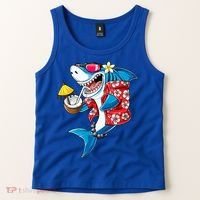 Shark Hawaiian Funny Aloha Hawaii Beach Jawsome Funny Gift Cool Gift Tank Top thumb 2