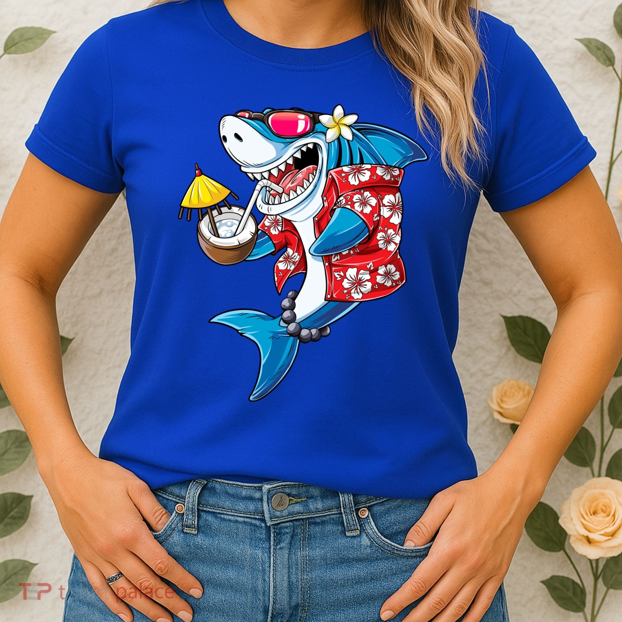 Shark Hawaiian Funny Aloha Hawaii Beach Jawsome Funny Gift Cool Gift Women's T-Shirt