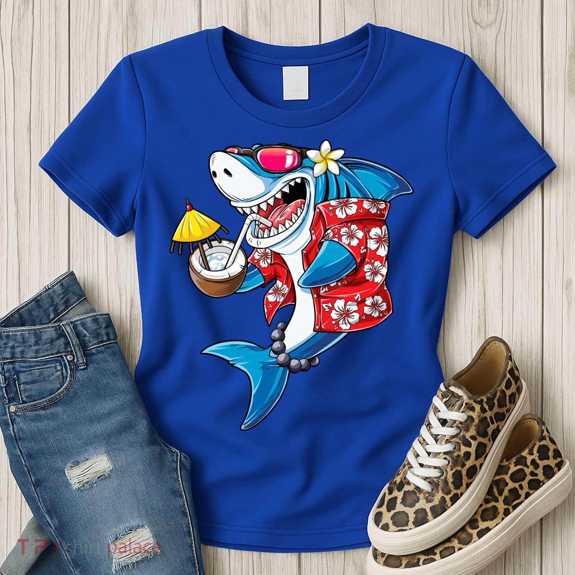 Shark Hawaiian Funny Aloha Hawaii Beach Jawsome Funny Gift Cool Gift Women's T-Shirt
