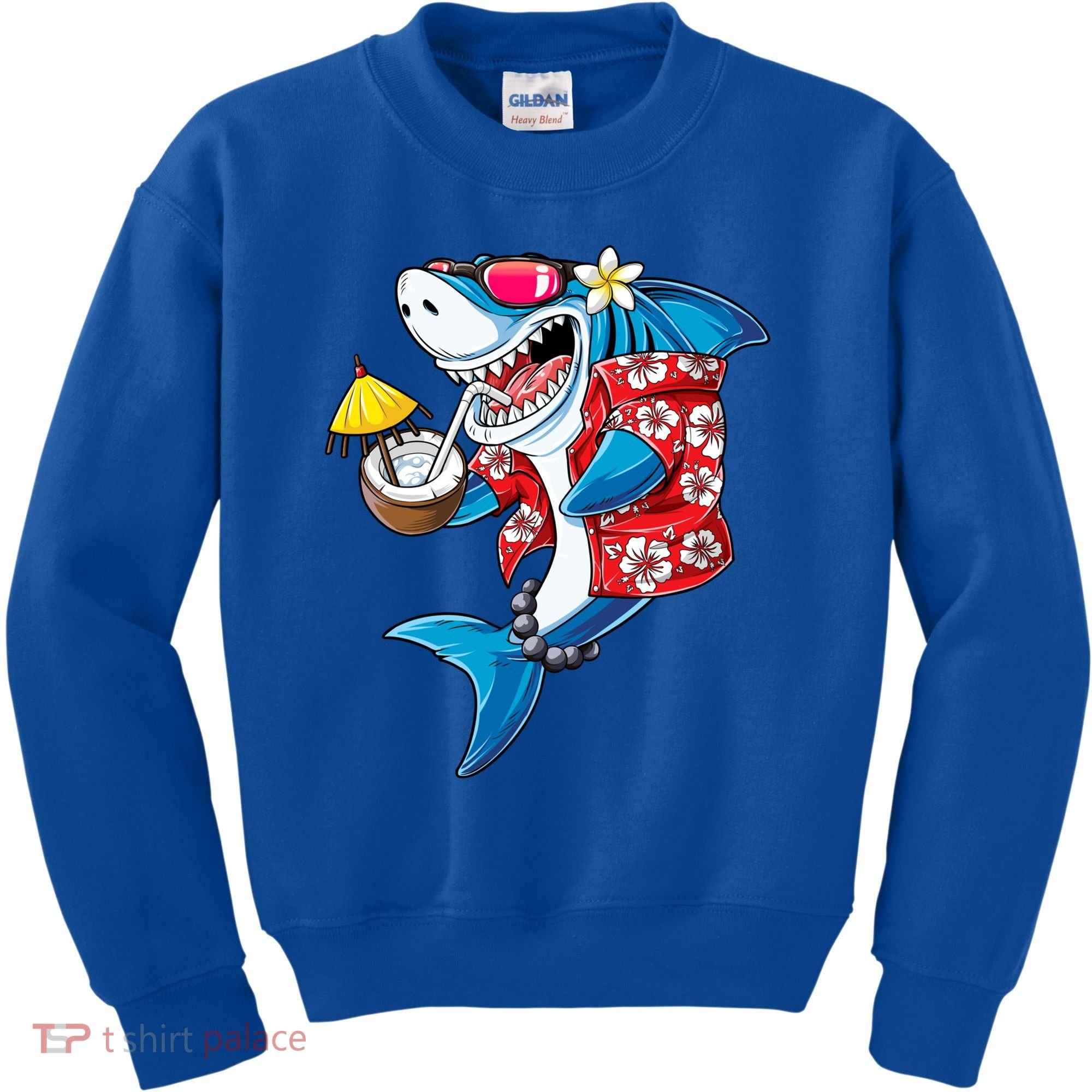 Shark Hawaiian Funny Aloha Hawaii Beach Jawsome Funny Gift Cool Gift Kids Sweatshirt