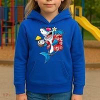 Shark Hawaiian Funny Aloha Hawaii Beach Jawsome Funny Gift Cool Gift Kids Hoodie thumb 3