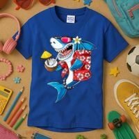 Shark Hawaiian Funny Aloha Hawaii Beach Jawsome Funny Gift Cool Gift Kids T-Shirt thumb 3