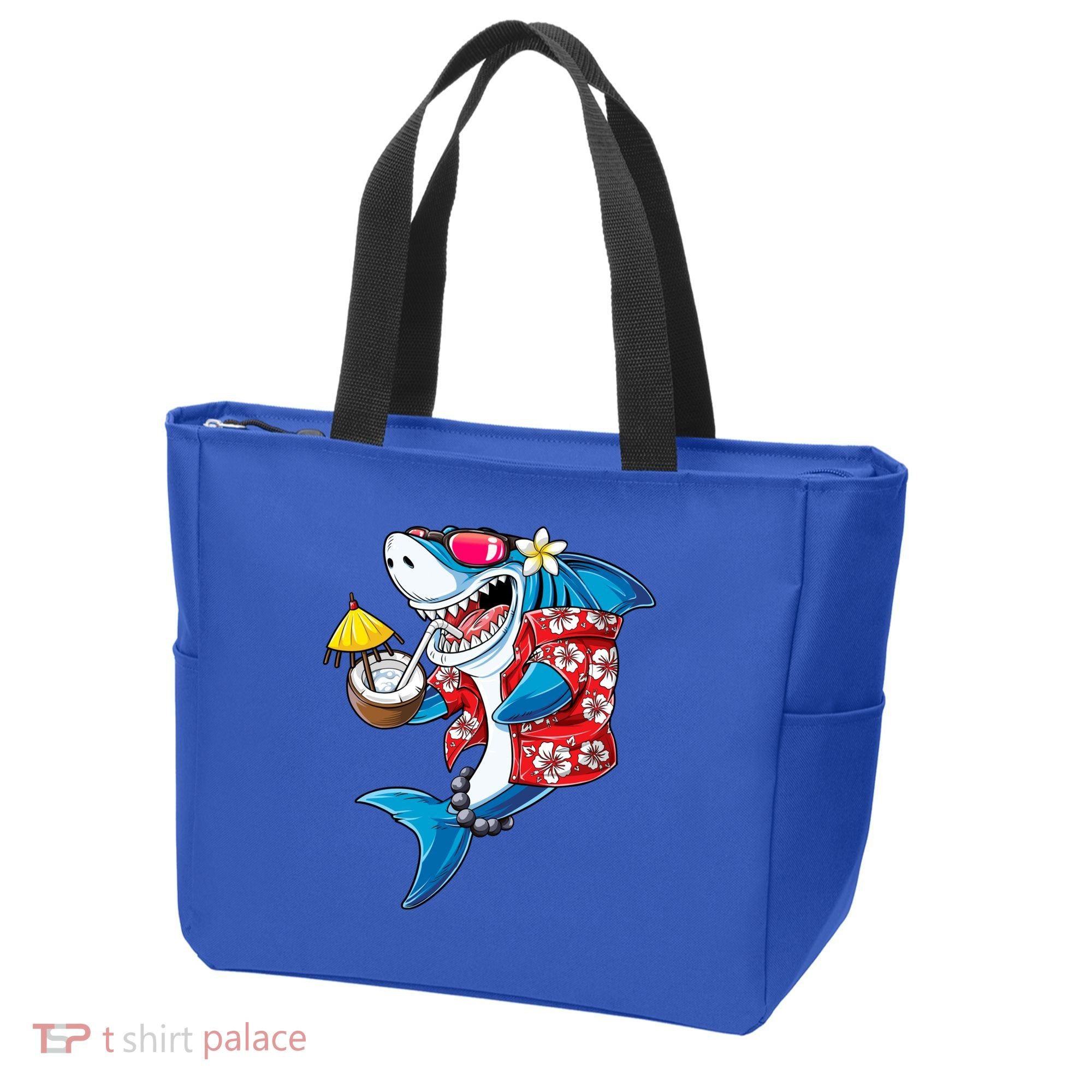Shark Hawaiian Funny Aloha Hawaii Beach Jawsome Funny Gift Cool Gift Tote Bag