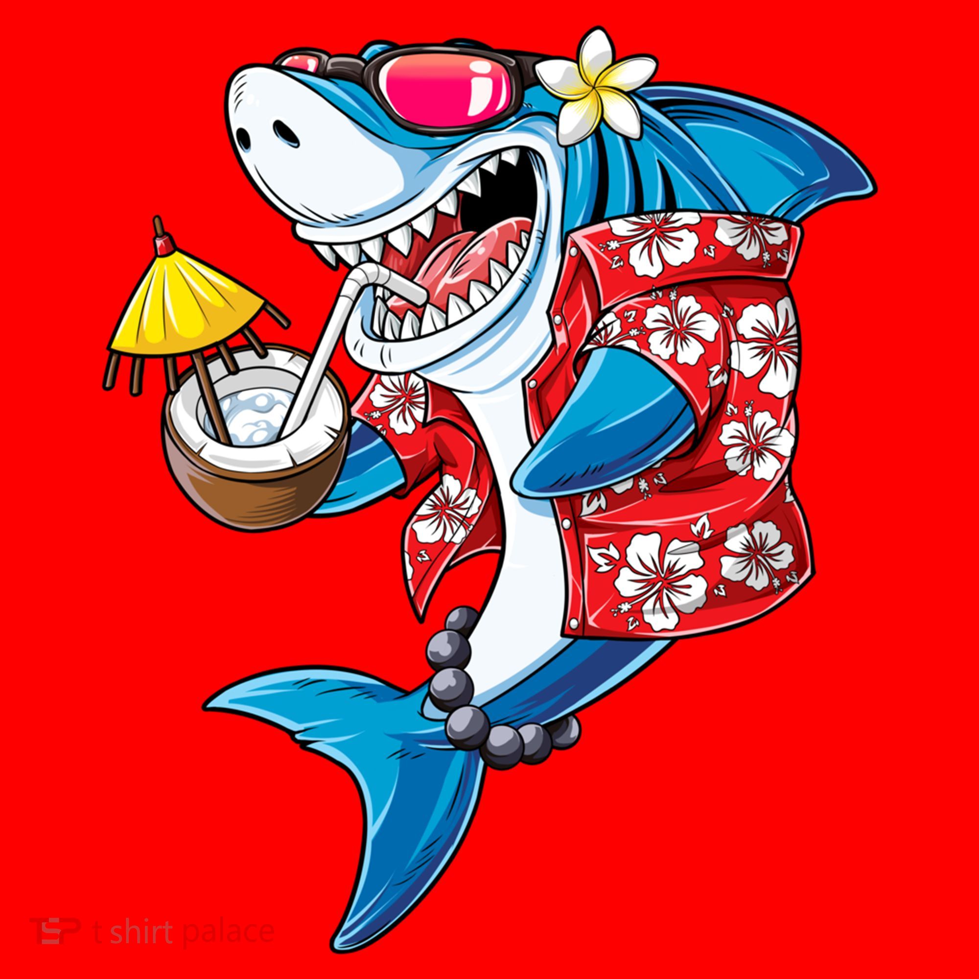 Shark Hawaiian Funny Aloha Hawaii Beach Jawsome Funny Gift Cool Gift Santa Hat