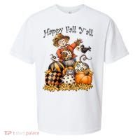 Scarecrow Happy Fall Y'all Pumpkin Thanksgiving Halloween Sueded Cloud Jersey T-Shirt thumb 0