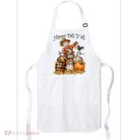 Scarecrow Happy Fall Y'all Pumpkin Thanksgiving Halloween Apron thumb 0